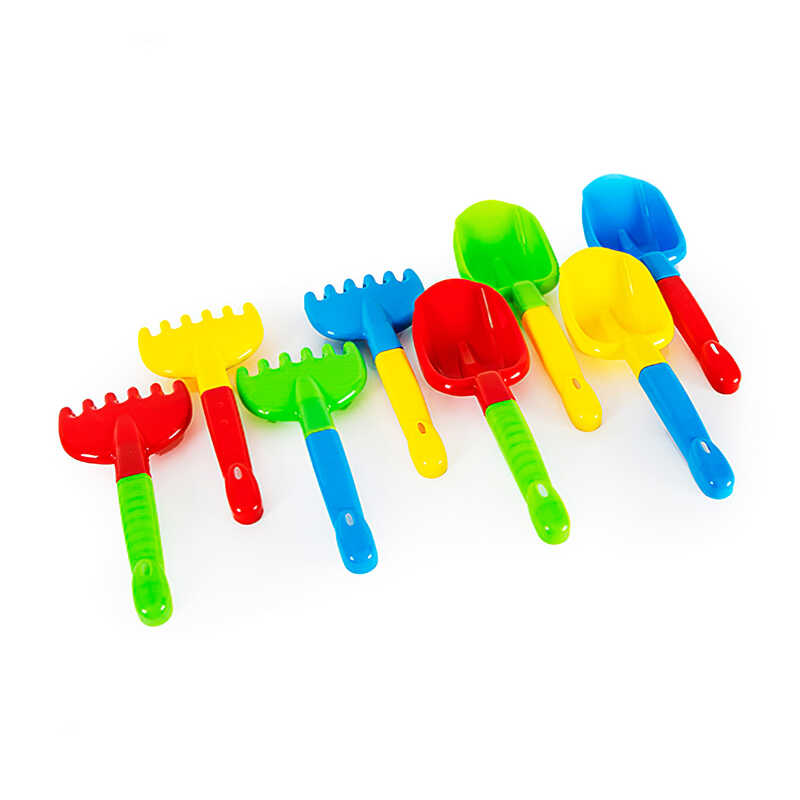 гр Пісочний набір №4 015 (8) ЦІНА ЗА 8 ШТУК В БЛОЦІ “BAMSIC“, лопатка+грабельки