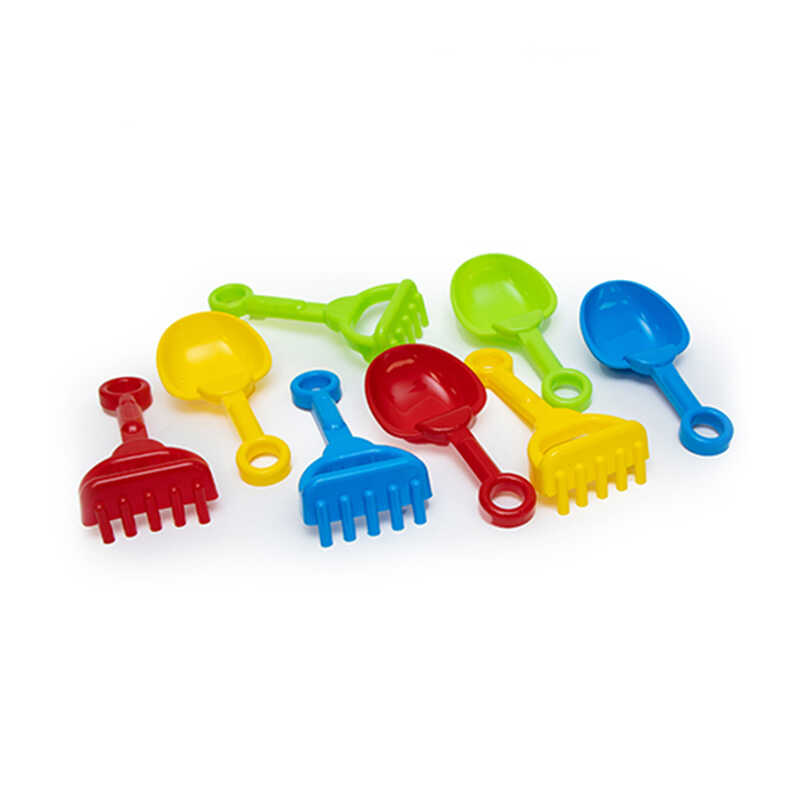 гр Пісочний набір №5 1257 (12) ЦІНА ЗА 8 ШТУК В БЛОЦІ  “BAMSIC“, лопатка+грабельки