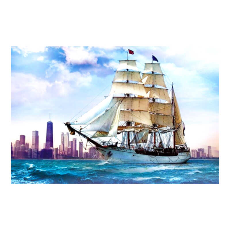 Алмазна мозаїка JS 24757 (50) “TK Group“, “Корабель“, 30х20 в коробці