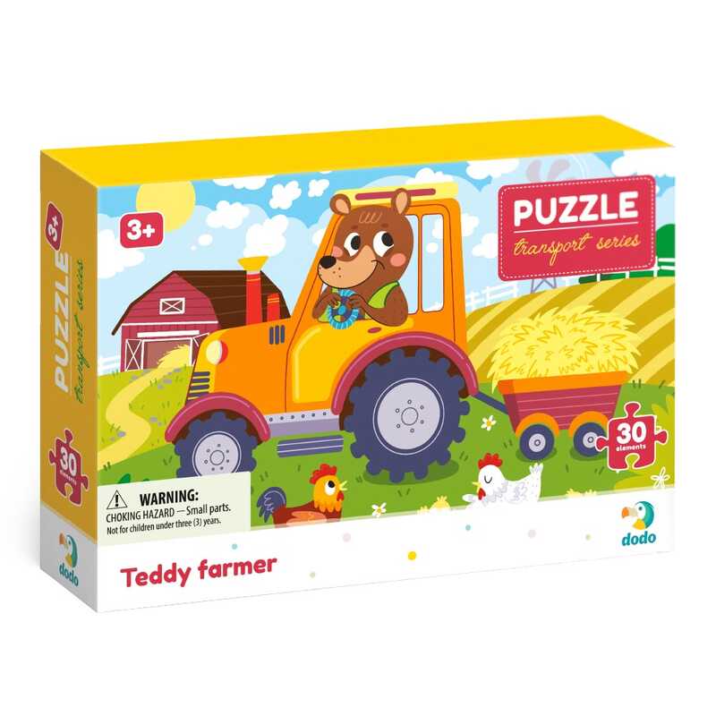 гр Пазли картонні (3-4 роки) 30 ел. “Ведмедик-тракторист“ 300371 (36) “Dodo“