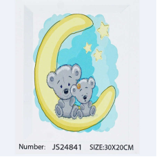 Алмазна мозаїка JS 24841 (50) “TK Group“, 20х30 см, “Ведвежата на Місяці“, в коробці