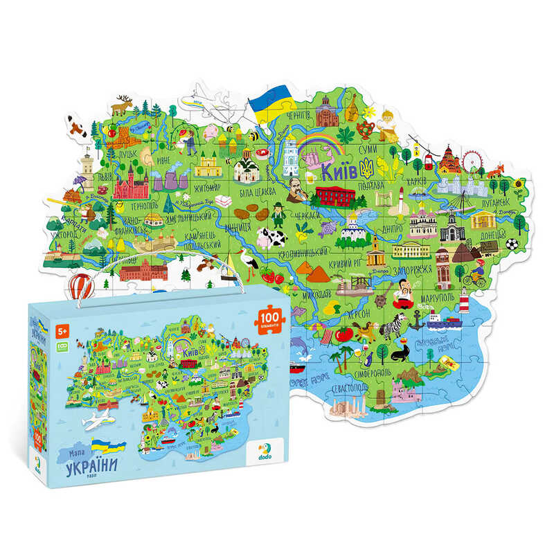 гр Пазл “Мапа України“ 300267 (16) “DoDo“ 100 елементів