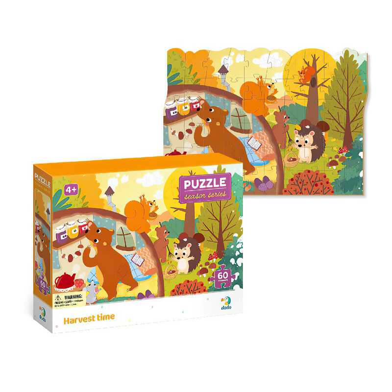 гр Пазл 60 ел. “Прибирання в лісі“ 300413 (36) “Dodo“, розмір елемента 4.5х3.5см, розмір зібраної картинки 23х32см, в коробці