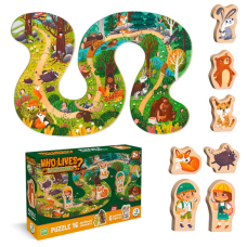 гр Пазл “Хто живе в лісі?“ 300608 (18) “DoDo“, 16 елементів, дерев’яні фігурки, 45х68 см, в коробці