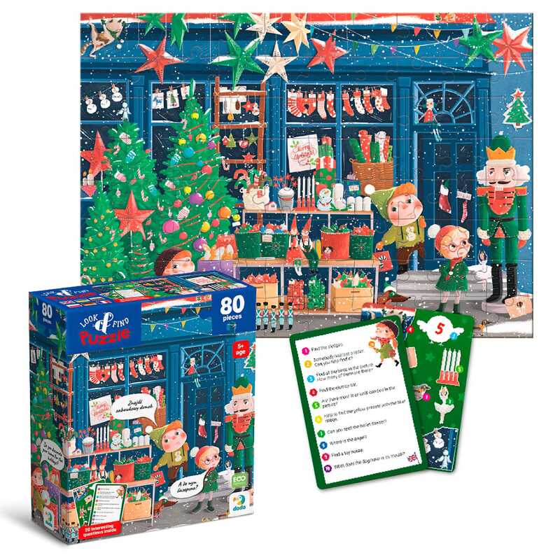 гр Пазл “Шукай та знаходь. Зимові свята“ 300663 (24) “DoDo“, 80 елементів, 28х39 см, в коробці