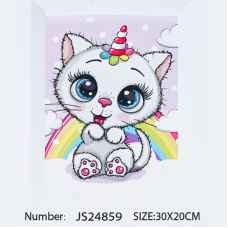 Алмазна мозаїка JS 24859 (50) “TK Group“, “Кіт”, 20х30 см, в коробці