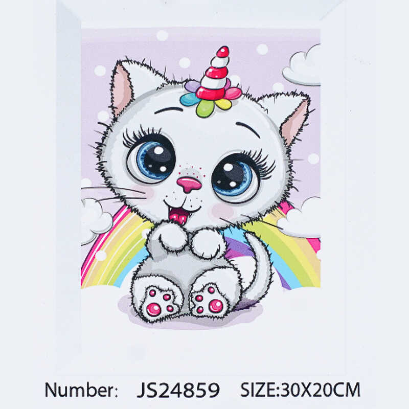 Алмазна мозаїка JS 24859 (50) “TK Group“, “Кіт”, 20х30 см, в коробці