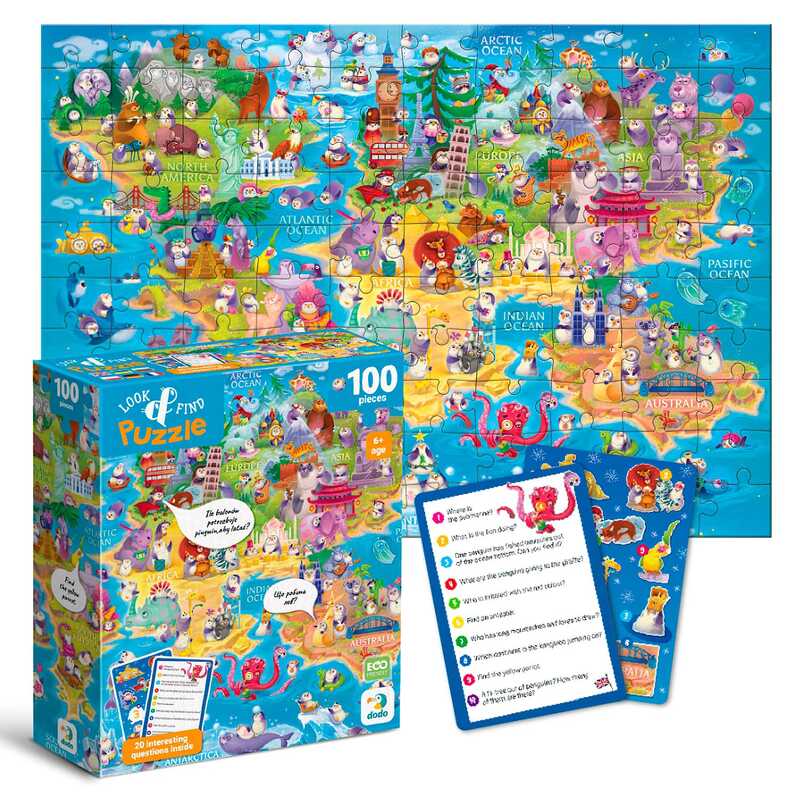 гр Пазл “Шукай та знаходь. Світ пінгвінів“ 300670 (24) “DoDo“, 100 елементів, 33х47 см, в коробці гр Пазл “Шукай та знаходь. Світ пінгвінів“ 300670 (24) “DoDo“, 100 елементів, 33х47 см, в коробці