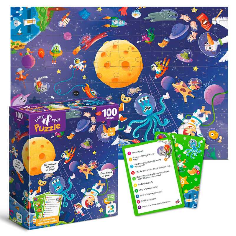 гр Пазл “Шукай та знаходь. Шалений космос“ 300668 (24) “DoDo“, 100 елементів, 33х47 см, в коробці гр Пазл “Шукай та знаходь. Шалений космос“ 300668 (24) “DoDo“, 100 елементів, 33х47 см, в коробці