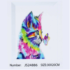 Алмазна мозаїка JS 24886 (50) “TK Group“, 20х30 см, “Кошеня“, в коробці