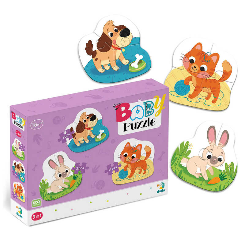 гр Пазл 3 в 1  “Домашні тварини“ 300395 (48) “Dodo“