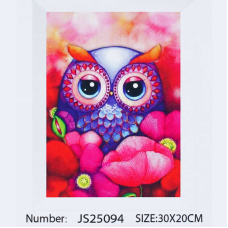 Алмазна мозаїка JS 25094 (50) “TK Group“, 20х30 см, “Совуня”, в коробці