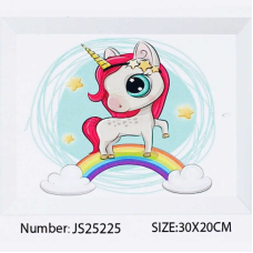 Алмазна мозаїка JS 25225 (50) “TK Group“, 20х30 см, “Чарівний єдиноріг“, в коробці