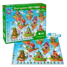 гр Пазл-віммельбух МЕ 5032-34 “Пазл-лабіринт. Світ чудес“ (10) “Ludum“ 120 елементів
