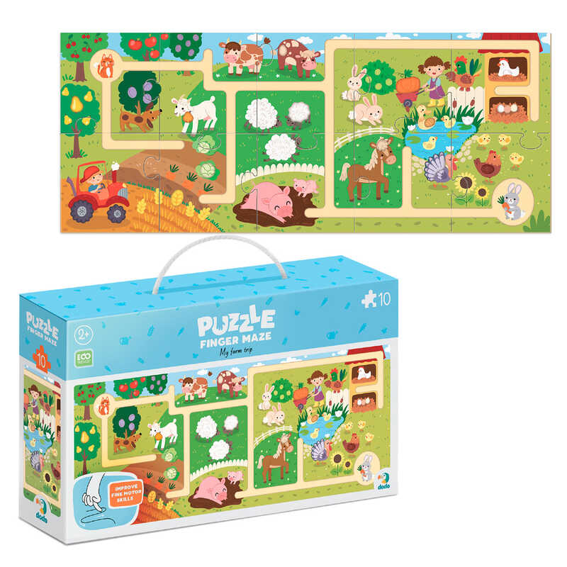 гр Пазл-лабіринт “Моя мандрівка фермою“ 300586 (36) “DoDo“, 10 елементів, в коробці