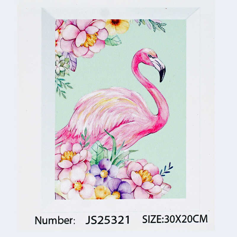 Алмазна мозаїка JS 25321 (50) “TK Group“, 20х30 см, “Рожевий фламінго“, в коробці