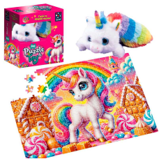 гр Пазли “Єдиноріжка“ DT200-11 260 деталей (8) “Vladi Toys“, розмір пазла: 320*470 мм, м“яка іграшка, постер, у коробці