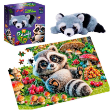 гр Пазли “Єнотик“ DT200-09 260 деталей (8) “Vladi Toys“, розмір пазла: 320*470 мм, м“яка іграшка, постер, у коробці