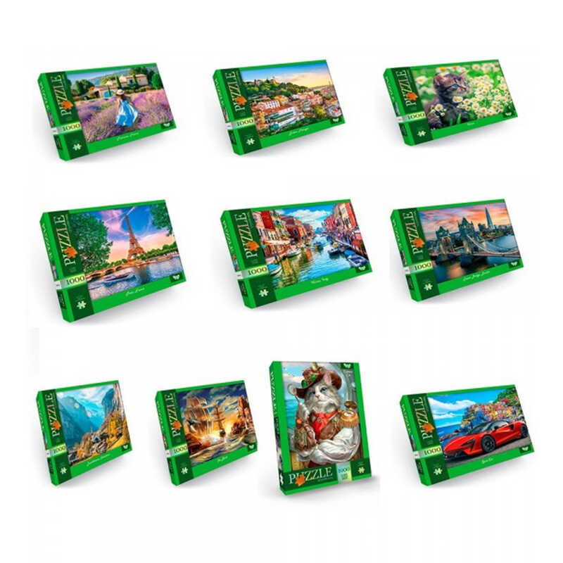 гр Пазли 1000 ел. с.12 C1000-12-01 02 03,04...10 (10) ВИДАЄТЬСЯ ТІЛЬКИ МІКС ВИДІВ, “Danko Toys“