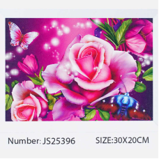 Алмазна мозаїка JS 25396 (50) “TK Group“, “Квіти“, 30х20, у коробці