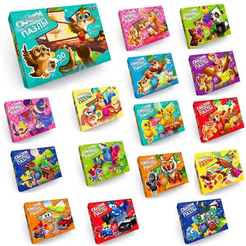 гр Пазли 30 ел. максі с.7 Mx30-07-01,02,03,04...16 ВИДАЄТЬСЯ МІКС ВИДІВ (16) “Danko Toys“