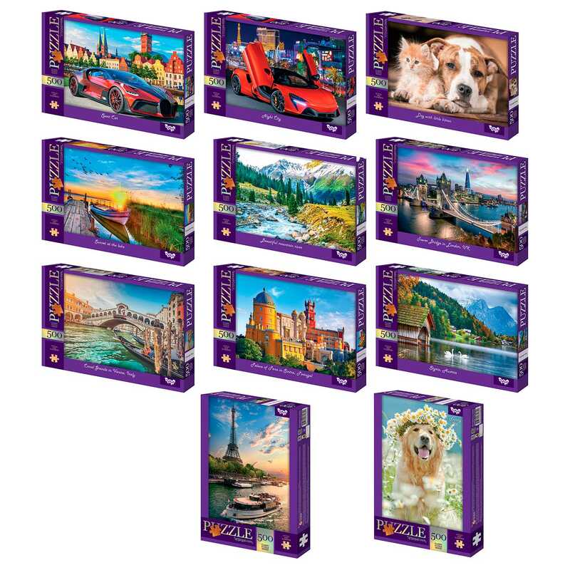 гр Пазли 500 ел. с.15 C500-15-01,02,03,04...12 (12) ВИДАЄТЬСЯ ТІЛЬКИ МІКС ВИДІВ, “Danko Toys“