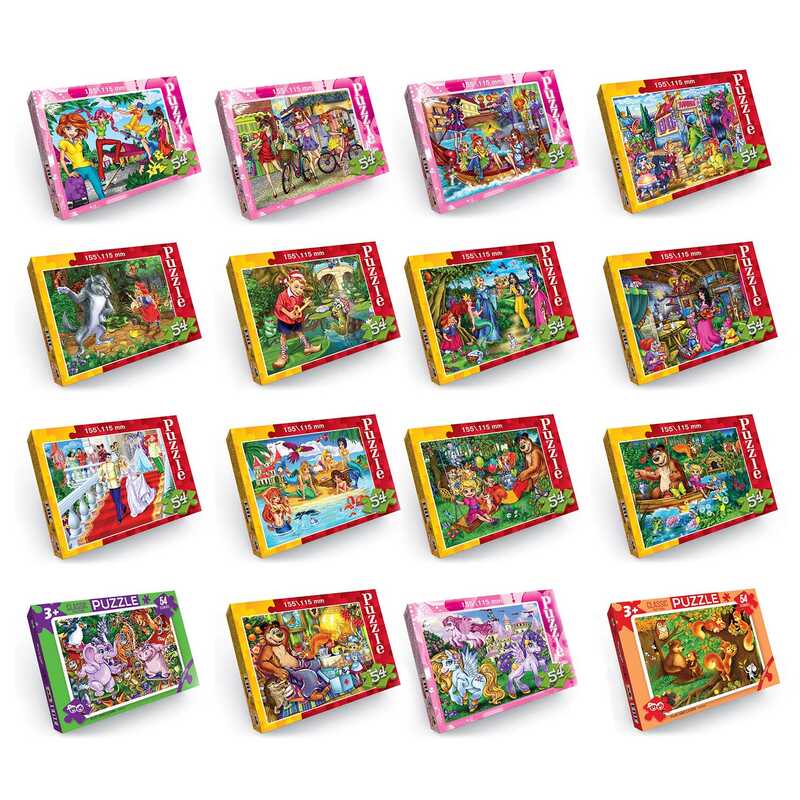 гр Пазли 54 ел. C54-...-... МІКС (160) ВИДАЄТЬСЯ ТІЛЬКИ МІКС ВИДІВ “Danko Toys“