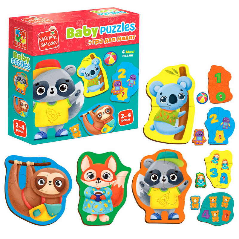 гр Пазли картонні з грою “Тварини. Іграшки“ VT1722-27 укр (28) “Vladi Toys“ гр Пазли картонні з грою “Тварини. Іграшки“ VT1722-27 укр (28) “Vladi Toys“