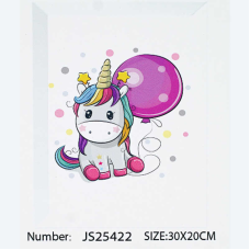 Алмазна мозаїка JS 25422 (50) “TK Group“, 20х30 см, “Крихітка Єдиноріг“, в коробці