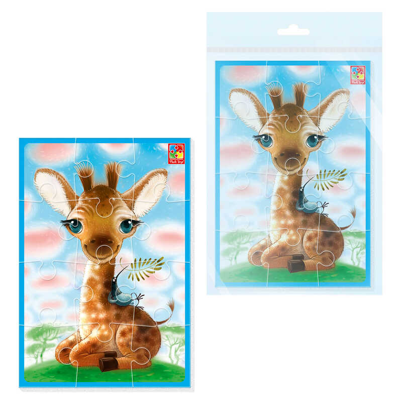 гр Пазли м“які А4 “Малюк зможе. Жирафа“ VT1103-94 (50) “Vladi Toys“, в пакеті