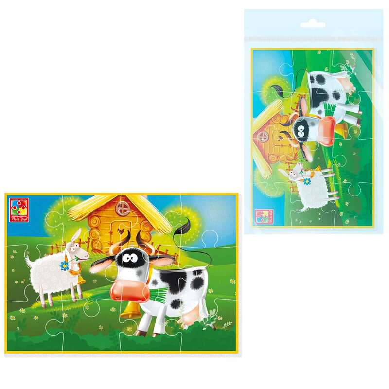 гр Пазли м“які А4 “Малюк зможе. Ферма“ VT1103-97 (50) “Vladi Toys“, в пакеті