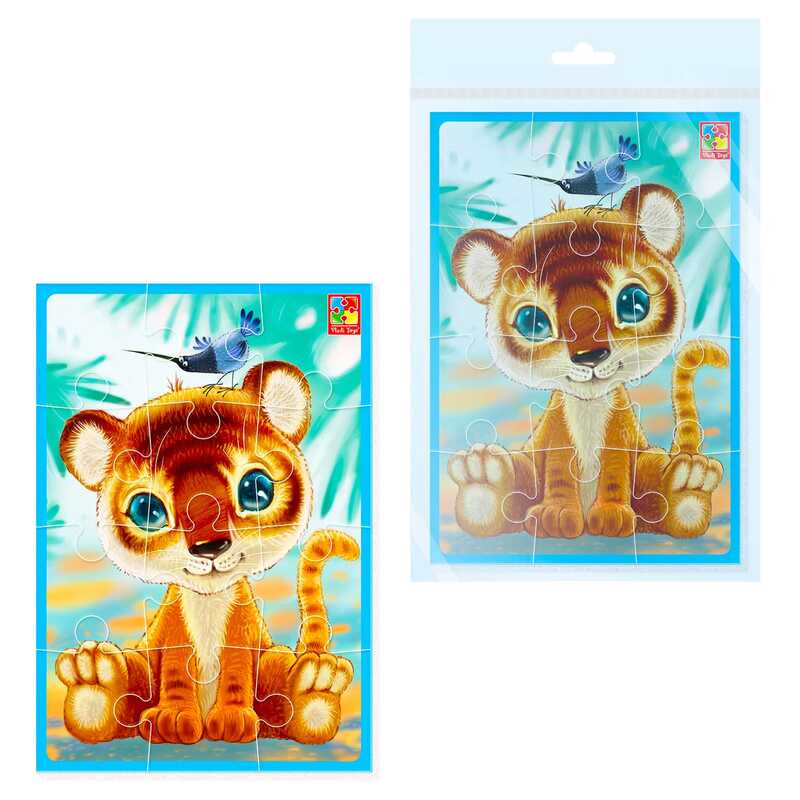 гр Пазли м“які А5 “Малюк зможе. Тигреня“ VT1103-93 (50) “Vladi Toys“, в пакеті