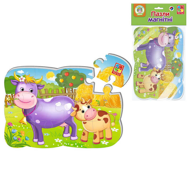 гр Пазли магнітні А5 “Корова і теля“ - VT3205-74 (50) “Vladi Toys“