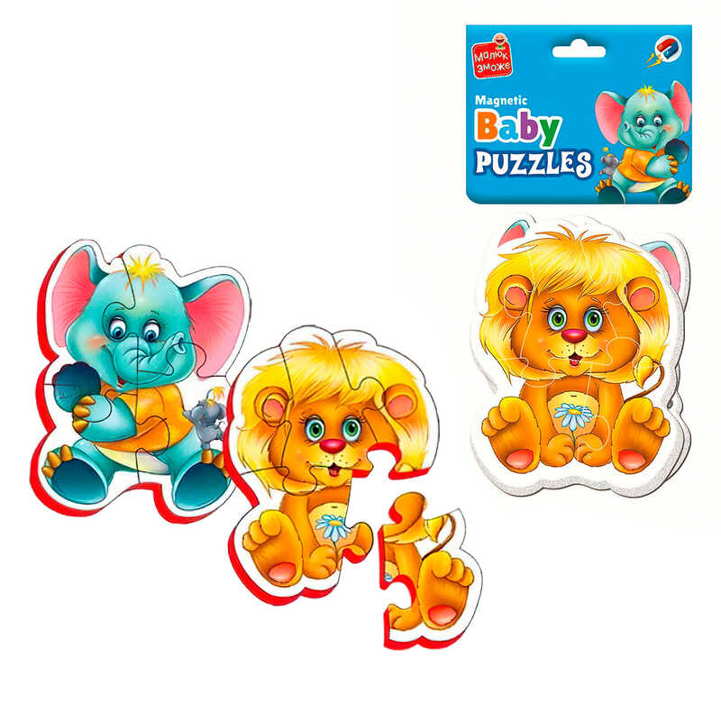 гр Пазли магнітні бейбі “Малюк зможе. Зоопарк“ VT3208-28 (50) “Vladi Toys“, в пакеті