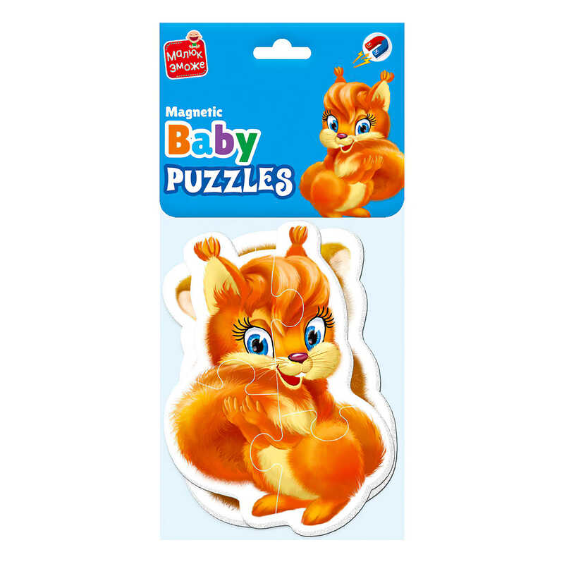 гр Пазли магнітні бейбі “Малюк зможе.Пухнастики“ VT3208-18 (50) “Vladi Toys“, в пакеті