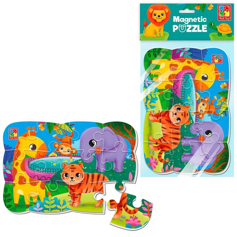гр Пазли м’які магнітні А5 Малюк зможе “Зоопарк“ VT3205-90 (50) “Vladi Toys“