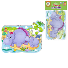 гр Пазли на магніті А5 “Бегемотики“ - VT3205-76 (50) “Vladi Toys“