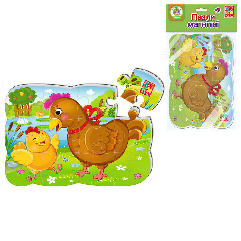 гр Пазли на магніті А5 “Курочка та курча“ - VT3205-78 (50) “Vladi Toys“