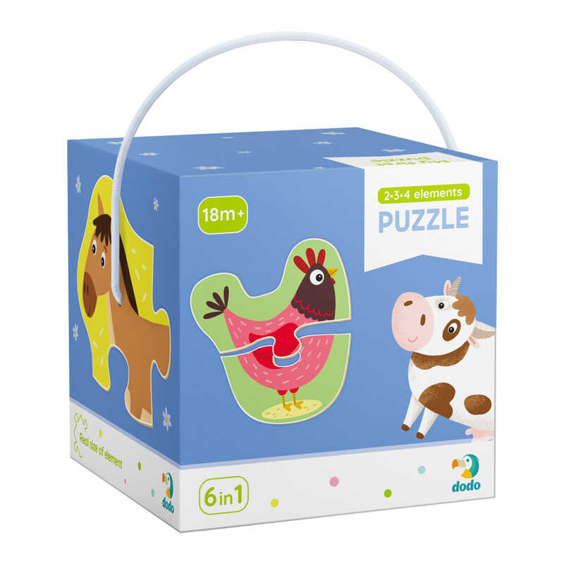 гр Пазли картонні (3-4 роки) 2-3-4 елементи “Домашні тварини“ 300152 (12) 18 елементів “Dodo“