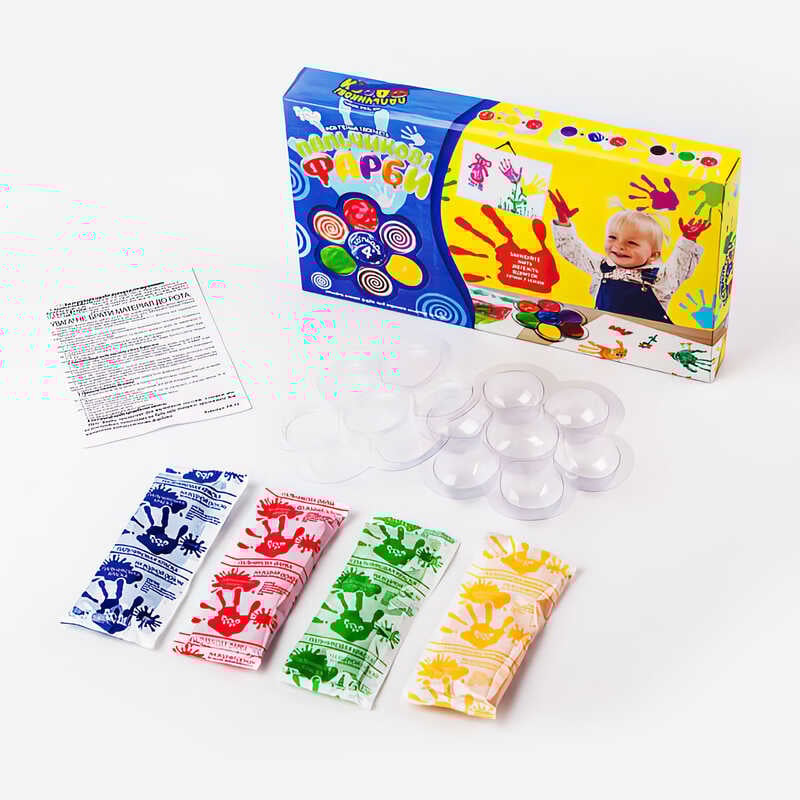 гр Пальчикові фарби “Моя перша творчість“ PK-02-02 4 кольори укр. (12) “Danko Toys“