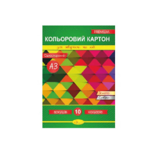 гр Папір кольоровий  (одностороння) А3 КК-А3-10 (10) “Апельсин“