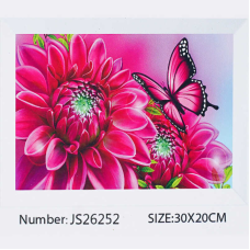 Алмазна мозаїка JS 26252 (50) “TK Group“, 20х30 см, “Хризантеми“, в коробці