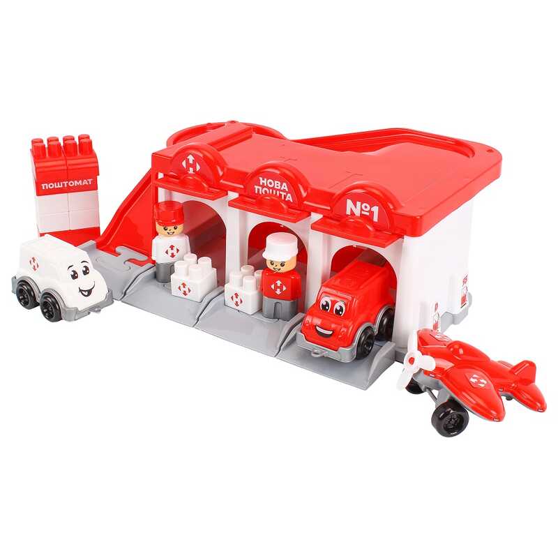 гр Паркінг 8454 (3) “Technok Toys“, 2 машинки, літак, фігурки, будівельні елементи, в коробці