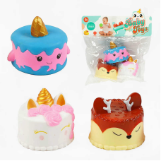 Іграшки для ванни SCA 99 D (144/2) “Тортики”, 3 штуки, гумові, в пакеті