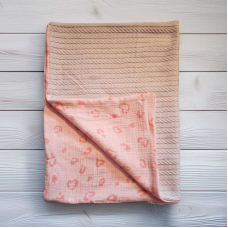 гр Плед для немовлят 20780 (1) в’язане полотно, МУСЛІН, розмір 100*80 см “Bimbo“