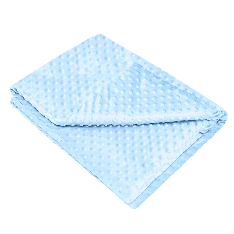 гр Плед для немовлят 42403 (1) колір - блакитний, тканина ПЛЮШ Minky, розмір 100*80 см “Bimbo“