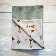 гр Плед для немовлят 76688 (1) в’язане полотно, МУСЛІН, розмір 100*80 см “Bimbo“