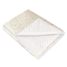 гр Плед літній для немовлят 89729 (1) тканина ПЛЮШ МІНКІ, МУСЛІН, розмір 100*70 см “Bimbo“