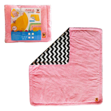 гр Плед МС 110612-14 дитячий “Сонечко“, рожевий 78х90 (1) “Масік“, двосторонній, у пакеті