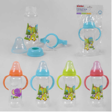 гр Пляшечка для годування 43877 (120) “BIMBO“, 240 мл, 4 кольори, пластик 1шт в пакеті